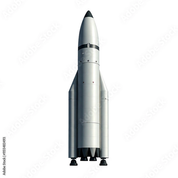 Fototapeta Rocket (commercial space travel) isolated on transparent background png