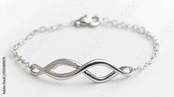 Obraz Elegant Minimalist Silver Infinity Shaped Bracelet