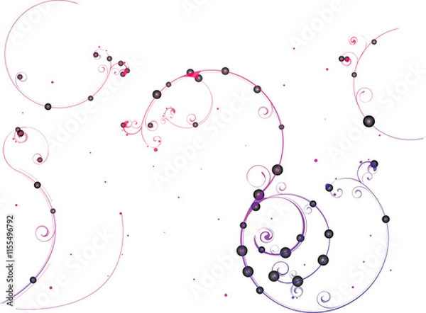 Obraz Abstract colorful rounded  splashes background