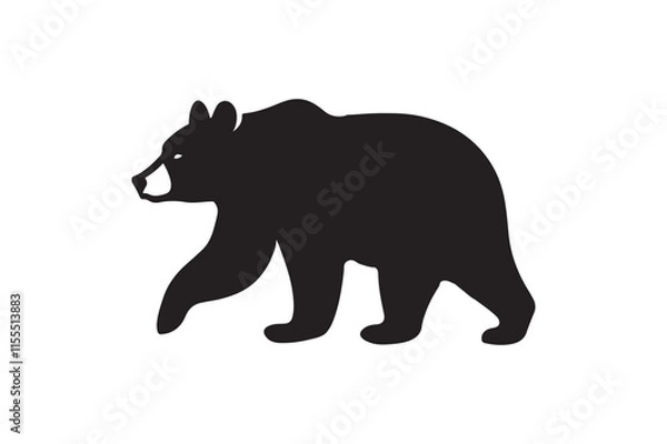 Fototapeta Bear vector silhouette artwork