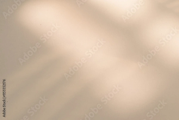 Fototapeta Shadow light on brown wall background texture
