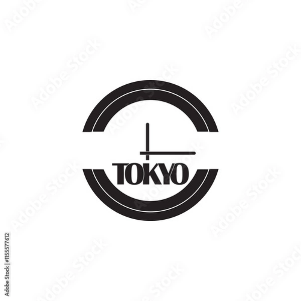 Fototapeta MODERN WALL CLOCK ICON