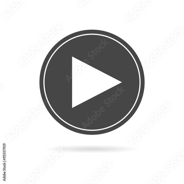 Fototapeta Video play icon, One of set web icons