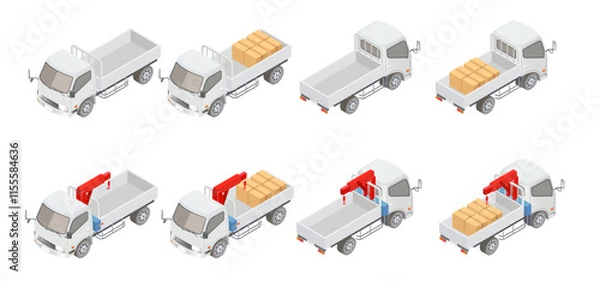 Obraz 平ボディトラックとユニックトラック