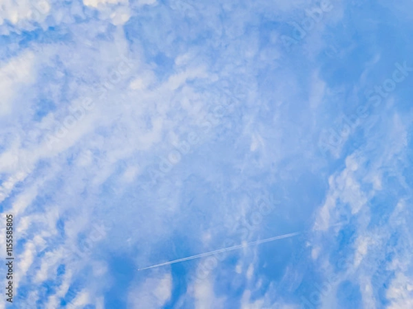 Obraz Clouds floating in blue sky.