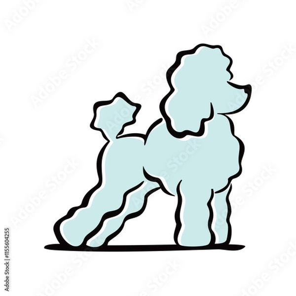 Fototapeta poodle logo