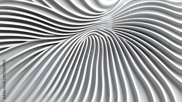 Fototapeta Abstract 3D White Wave Background