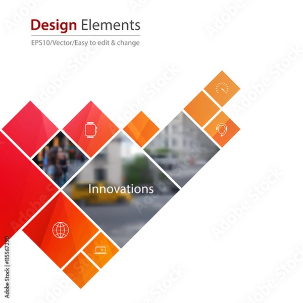 Obraz Vector Design Element for graphic layout. Abstract background te