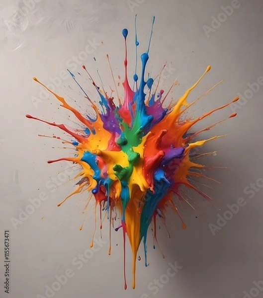 Obraz Paint splash on wall