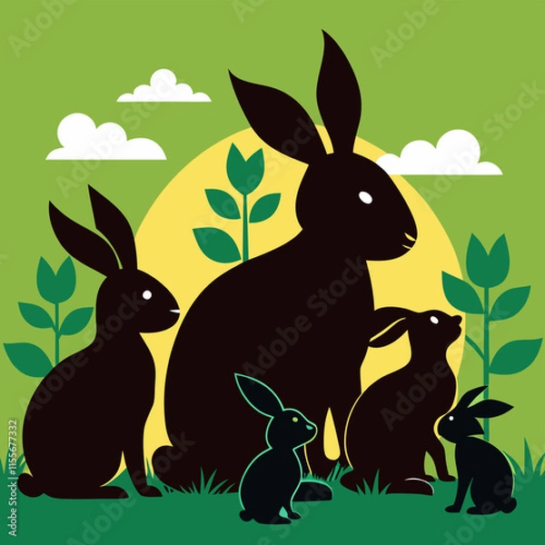 Obraz easter bunny in grass