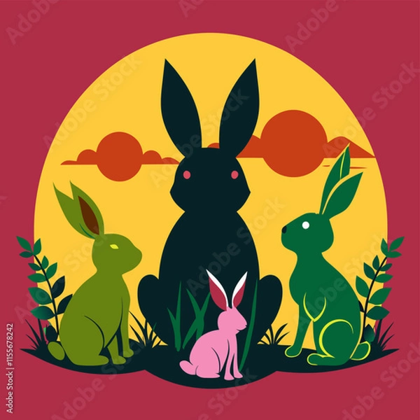 Obraz easter bunny in grass