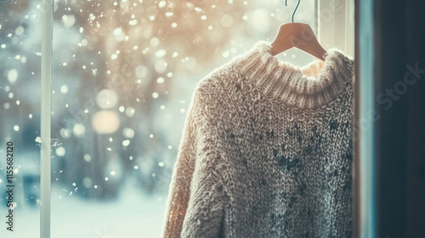 Obraz Cozy Winter Sweater by the Window