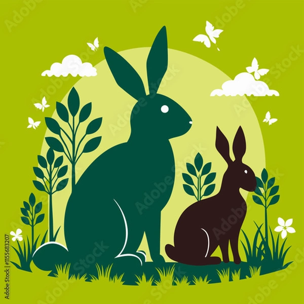 Obraz easter bunny in grass