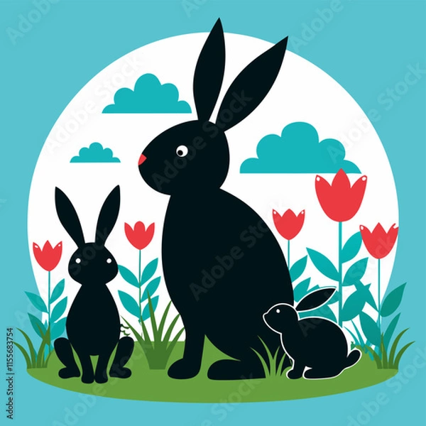 Obraz easter bunny in grass