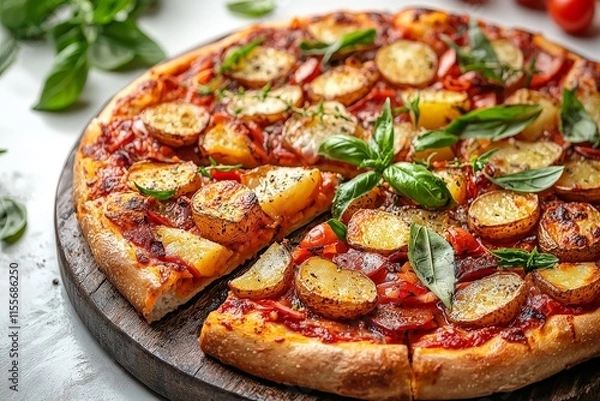 Fototapeta cook pizza use air fryer
