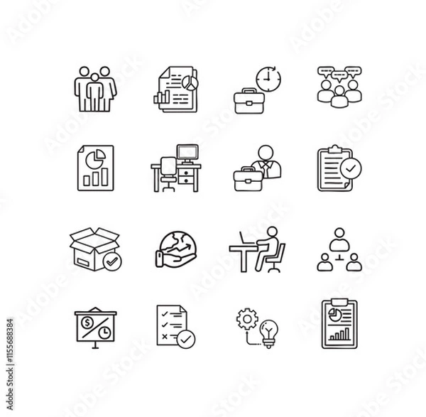 Obraz business line icon