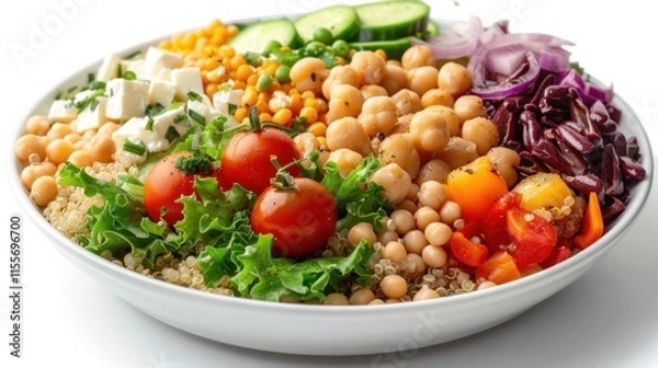 Fototapeta Vibrant Quinoa Bowl: A Delicious and Healthy Meal