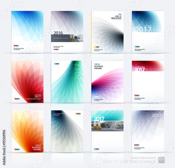 Fototapeta Brochure template layout, cover design annual report, magazine, 