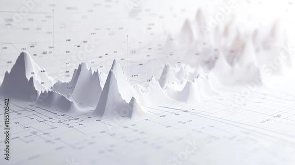 Obraz Sharp Edged Financial Gains Visualization