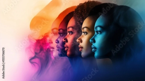 Obraz Workplace Diversity, Representation of diverse teams, inclusive environments, and multicultural  - Generative AI 