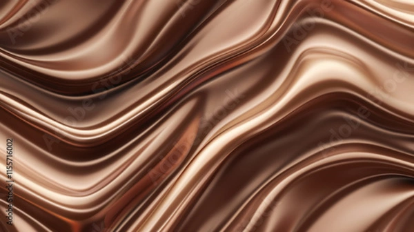 Fototapeta chocolate background with flowing lines, abstract mousse lines
