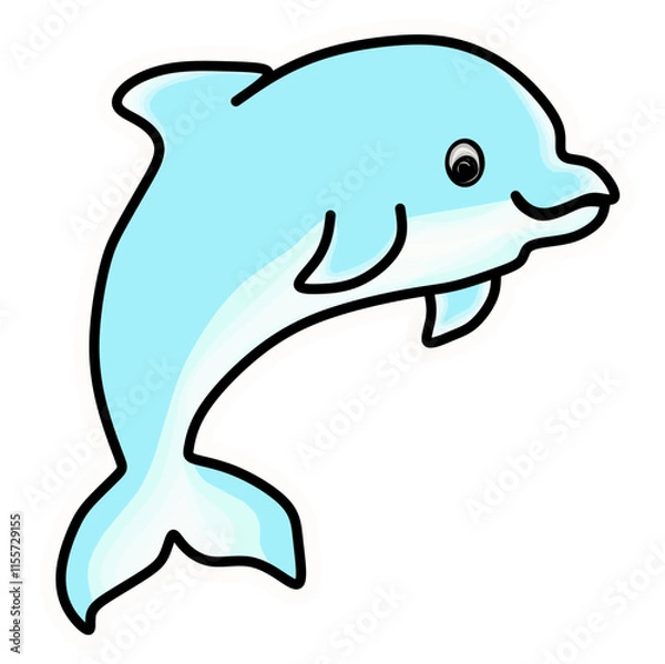 Fototapeta dolphin isolated on white