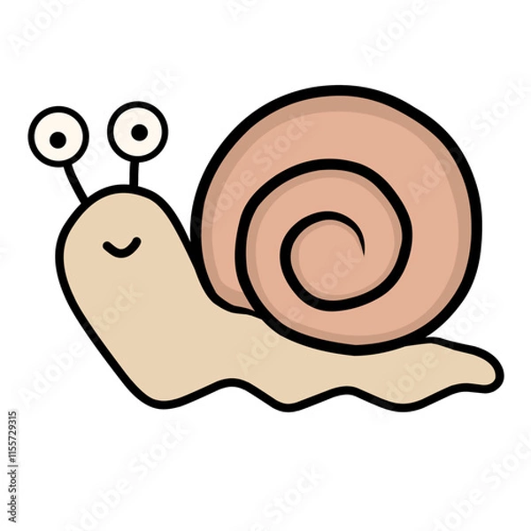 Obraz snail on a white