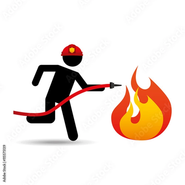 Obraz firefighter job icon