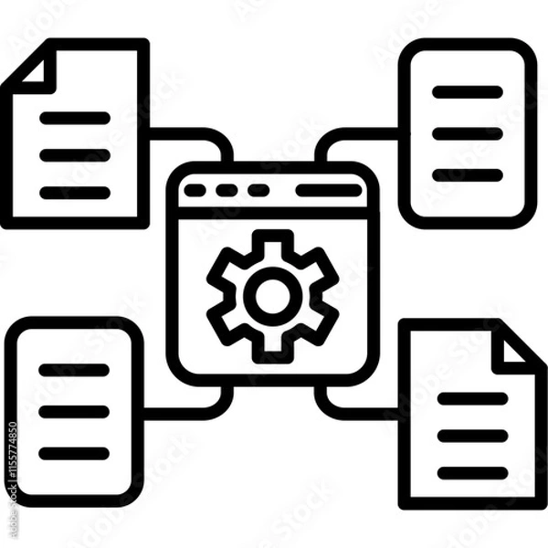 Fototapeta Data modeling Icon