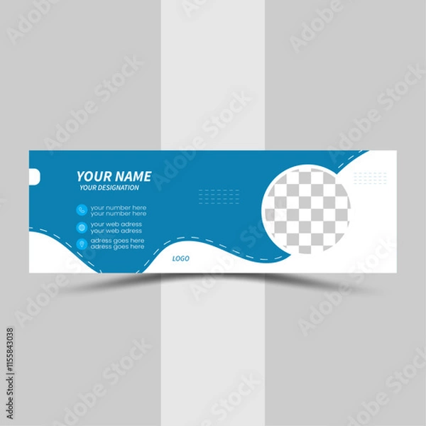 Fototapeta modern email signature design template