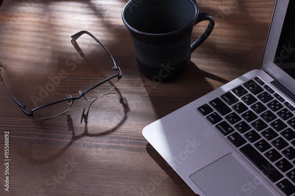 Obraz Laptopy i kawa