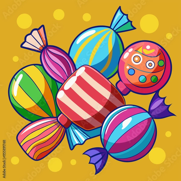 Obraz toffee illustration