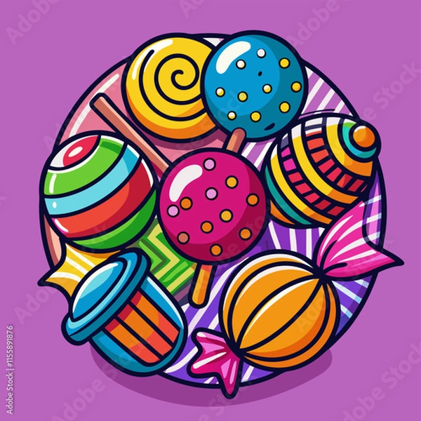 Obraz toffee illustration