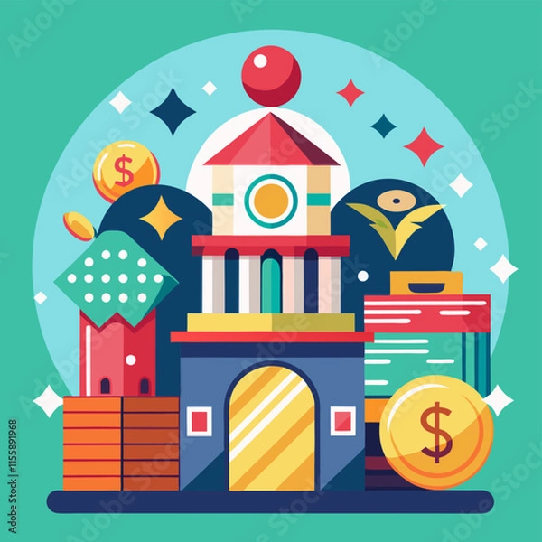 Obraz toffee illustration