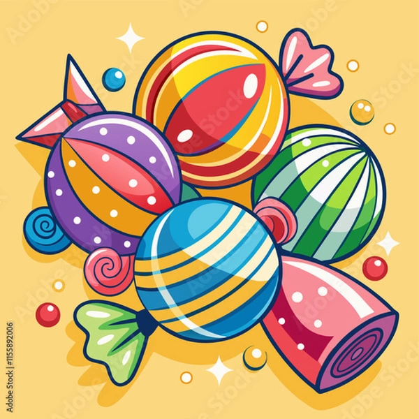 Obraz toffee illustration