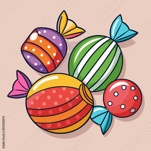 Obraz toffee illustration