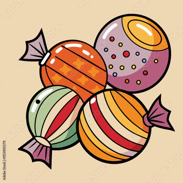 Obraz toffee illustration