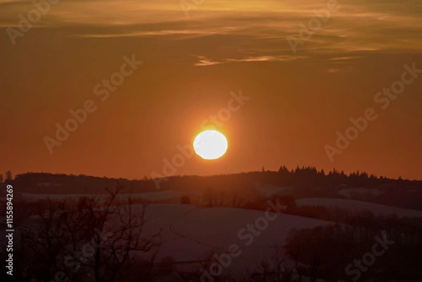 Obraz couché de soleil noël