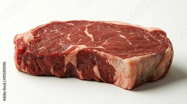 Obraz Close-up of a Raw Ribeye Steak: A Culinary Delight