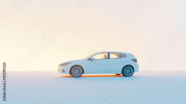 Fototapeta Stylish Hatchback with Subtle Design Elements