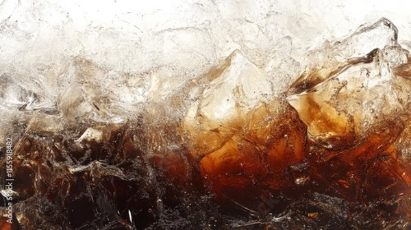 Obraz Detailed Close-Up of Brewed Coffee with Ice