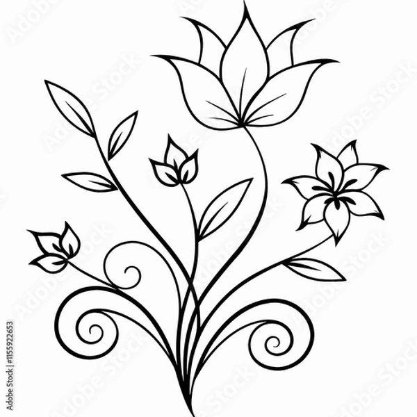 Fototapeta floral design element