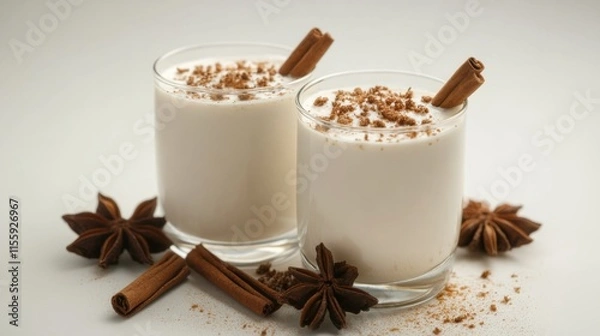 Fototapeta Refreshing Hot Drinks with Natural Ingredients