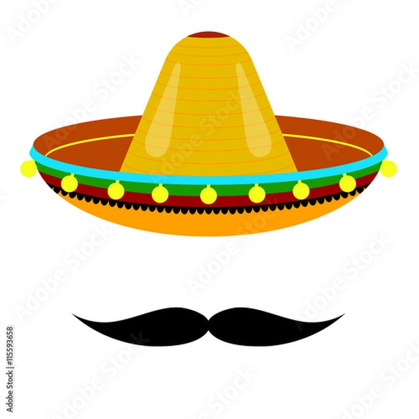 Obraz sombrero moustache