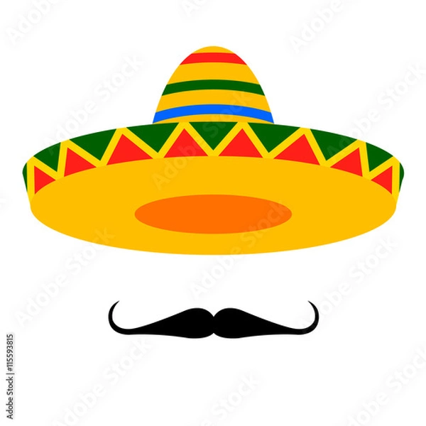 Obraz sombrero moustache