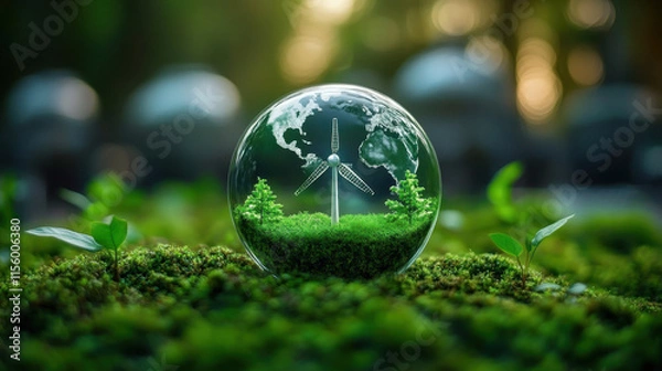 Obraz Vibrant Renewable Energy Solutions in Action