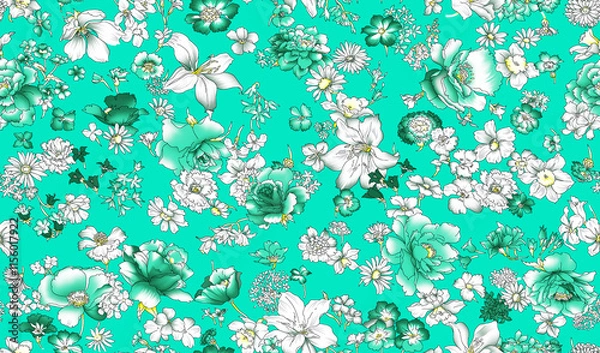 Obraz Geometric Drift: Digital Abstract Allover Print