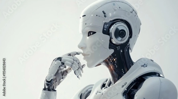 Obraz Modern Robot with High-Tech Aesthetics