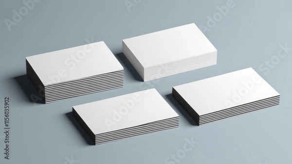 Fototapeta white business card mockups on plain background