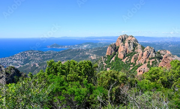 Obraz Panorama pic du cap Roux